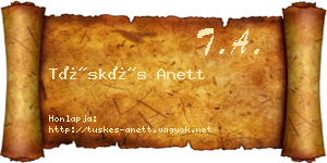 Tüskés Anett névjegykártya