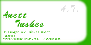 anett tuskes business card